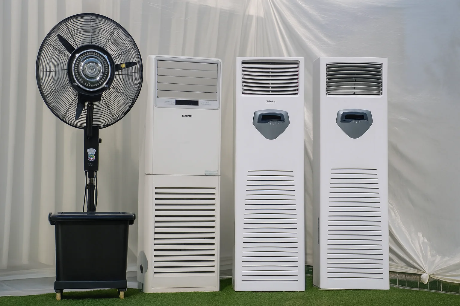 اجاره و مقایسه کولر گازی وپنکه مه پاش